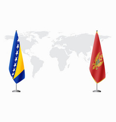 Bosnia And Herzegovina Montenegro Flags