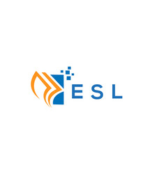 Esl Credit Repair Accounting Logo Design On White