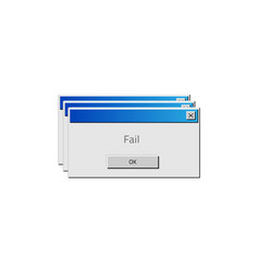 Old Computer Window Popup Fail Square Frame