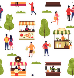 Seasonal Outdoor Market Seamless Pattern