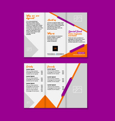 Food Trifold Menu Brochure Design Template