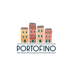 Portofino Italy Abstract Logo Design