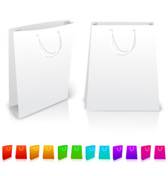 Set Of Isolated Paper Bags On White Background