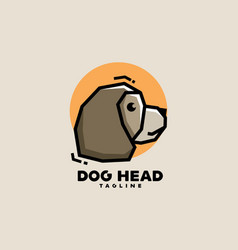 Stiff Art Style Of Dog Head