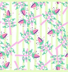 Venus Flytrap Flower Seamless Pattern