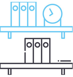 Book Shelf Line Icon Outline Symbol