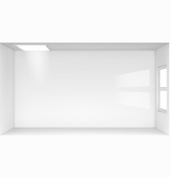 Empty White Room With Window And Door Top View