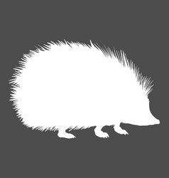 Hedgehog White Silhouette