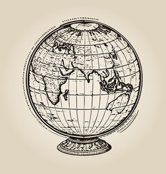 Vintage Drawing Of A Globe