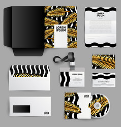 Corporate Identity Design With Gold Palm Leaves