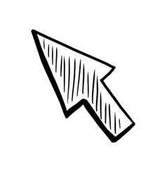 Cursor Arrow Sketch On White