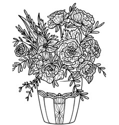 Flowers Wild Rose In A Vase Isolated Object