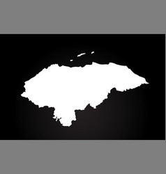 Honduras Black And White Country Border Map Logo