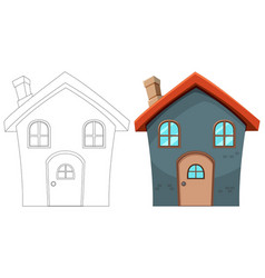 A House Before And After Coloring