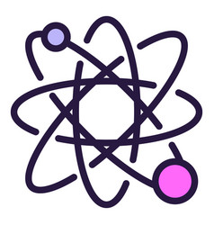 Bio Atom Icon Outline Genetic Lab