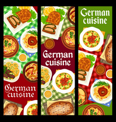 German Cuisine Restaurant Food Banners