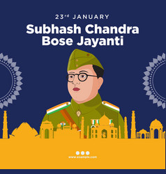 Subhash Chandra Bose Jayanti Banner Design