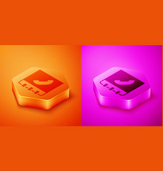 Isometric Phone Book Icon Isolated On Orange