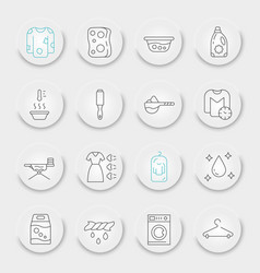 Laundry Line Icon Set