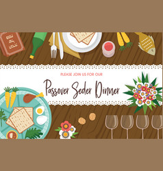 Passover Seder Table With Seder Plate And Other