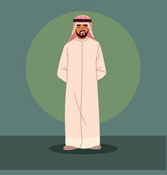 Saudi Arab Man Wearing Thobe