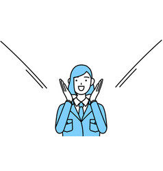 Simple Line Drawing Of A Woman In Work Wear