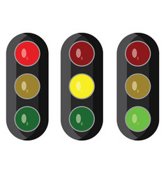 Traffic Lights On A White Background