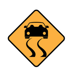 Traffic Sign Icon Slippery Road