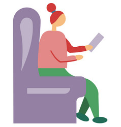 Woman Relax On Sofa Couch Isolated Icon