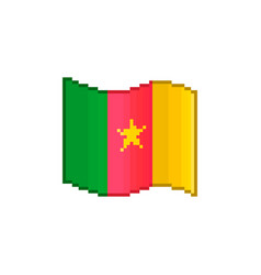 Flowing Flag Of Cameroon