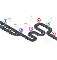 Isometric Pathway Infographic Road Map