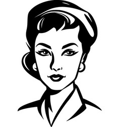 Nurse - Black And White Isolated Icon