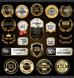 Collection Of Super Sale Golden Badges And Labels