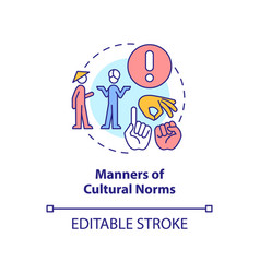 Manners Of Cultural Norms Concept Icon