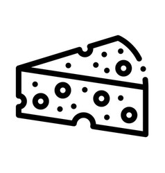 Piece Hard Cheese Icon Outline