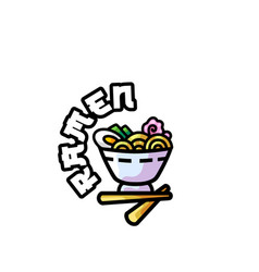 Ramen Kawaii Logo Design