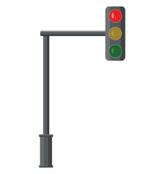 Traffic Lights Pole On A White Background