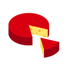 Cheese Red Wheel With Sliced Piece