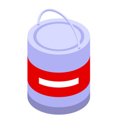 Closed Paint Can Isometric With Red