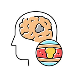 Brain Vessel Congestion Color Icon