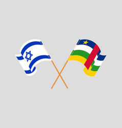 Crossed Flags Of Israel And Central African