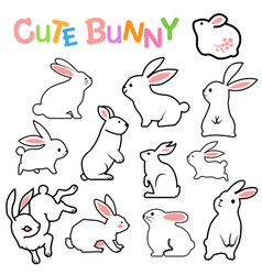 Rabbit Cartoon Cute Cartoon Bunny Cartoon