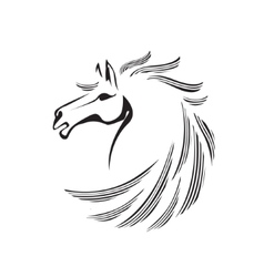 Silhouette of a horse head Royalty Free Vector Image