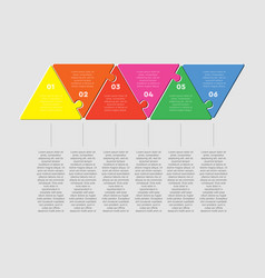 Six Puzzle Piece Triangle Line Process Infographic