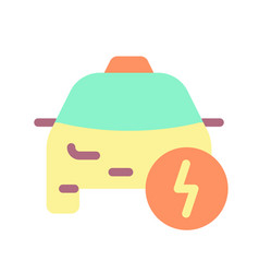 Taxi And Lightning Flat Color Ui Icon