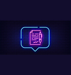 Agreement Document Line Icon Contract File