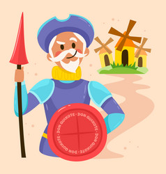 Flat Design Don Quixote