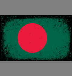 Old Dirty Grunge Vintage Bangladesh National Flag