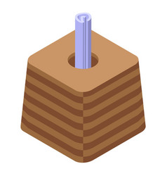 Dinner Table Tissue Icon Isometric Style