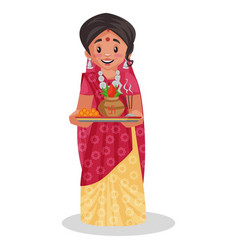 Indian Rajasthani Woman Cartoon